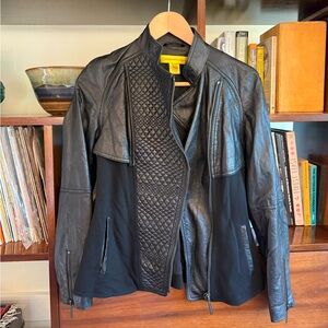 Catherine Malandrino Black Leather Moto Jacket